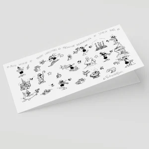 Biglietto Natale B/N (10N)