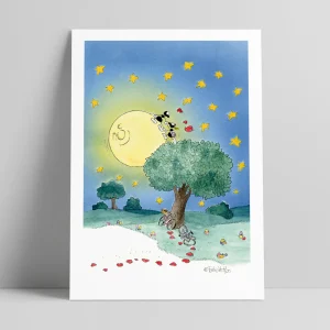 Poster "Luna degli innamorati" 25x35cm