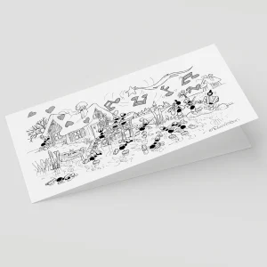 Biglietto Natale B/N (26NAR)