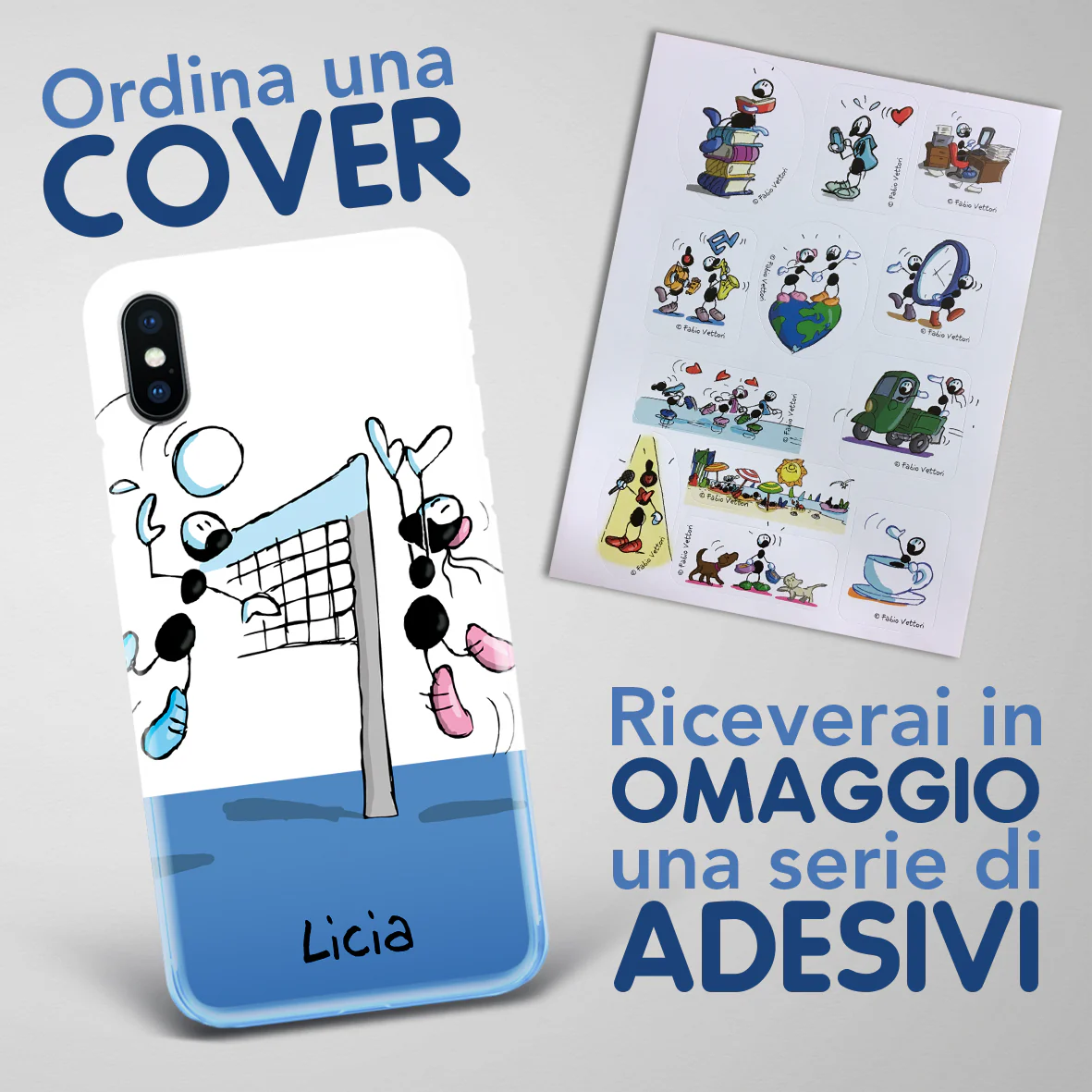 Cover artistica per Smartphone Personalizzata Pallavolo - immagine 3