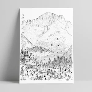 Poster "Lago di Alleghe" 35x50cm
