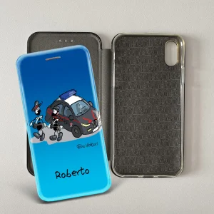 Cover artistica per Smartphone Personalizzata soggetto "Carabiniere" modello con apertura "a Libro"