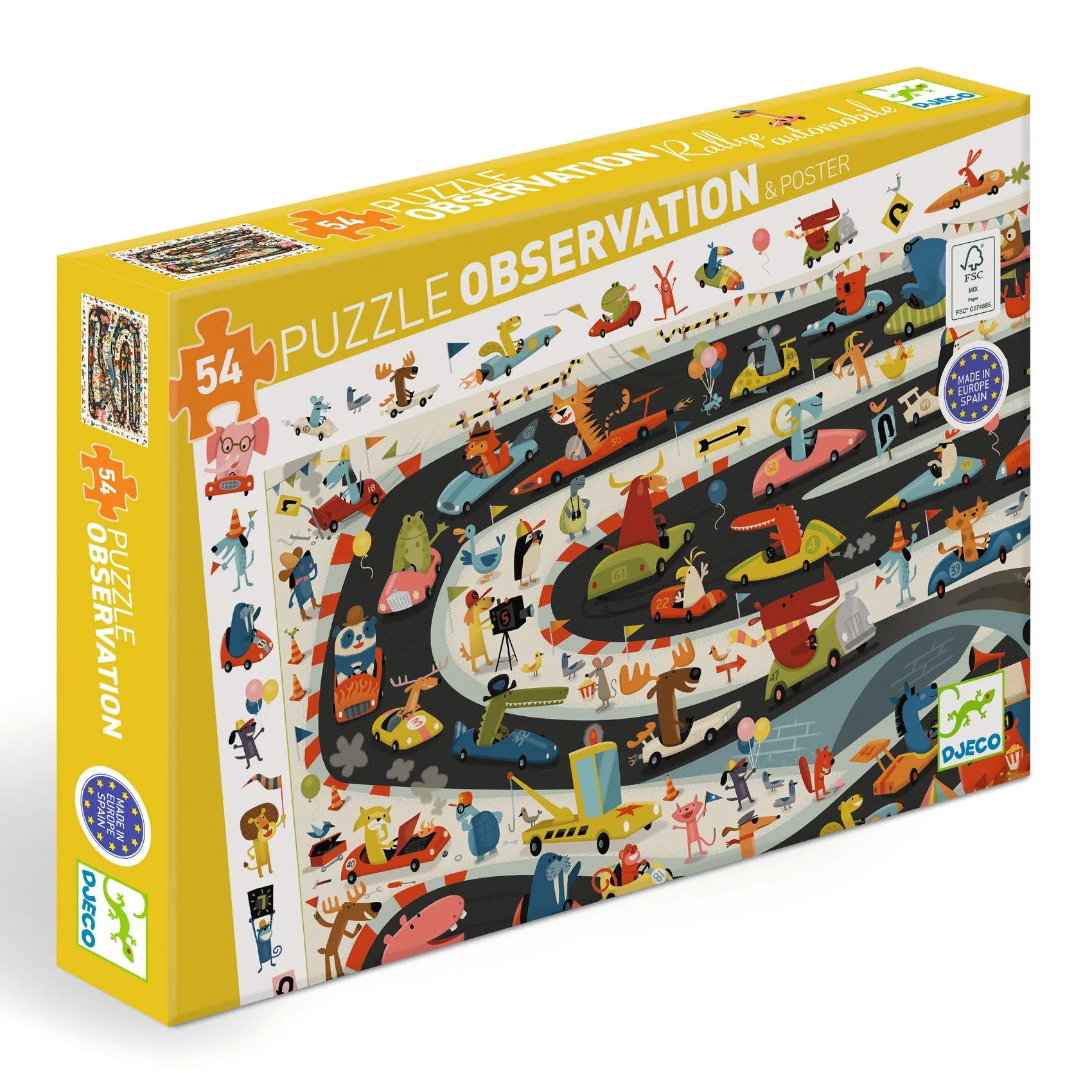 Puzzle Observation Djeco - Corsa automobilistica 54 pz - immagine 2