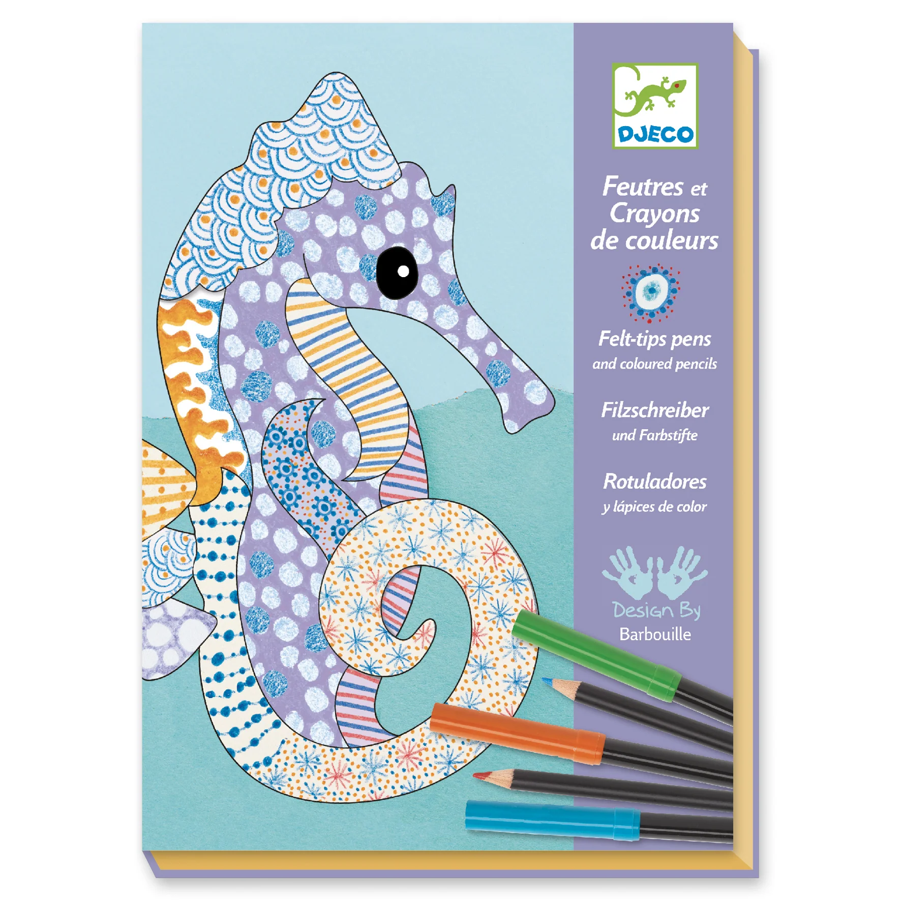 Kit creativo Pennarelli a pennello Djeco - L'arte dei motivi - immagine 2
