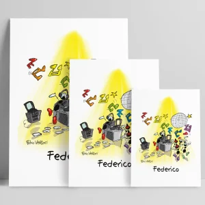 Stampa su poster personalizzata soggetto "Dj"