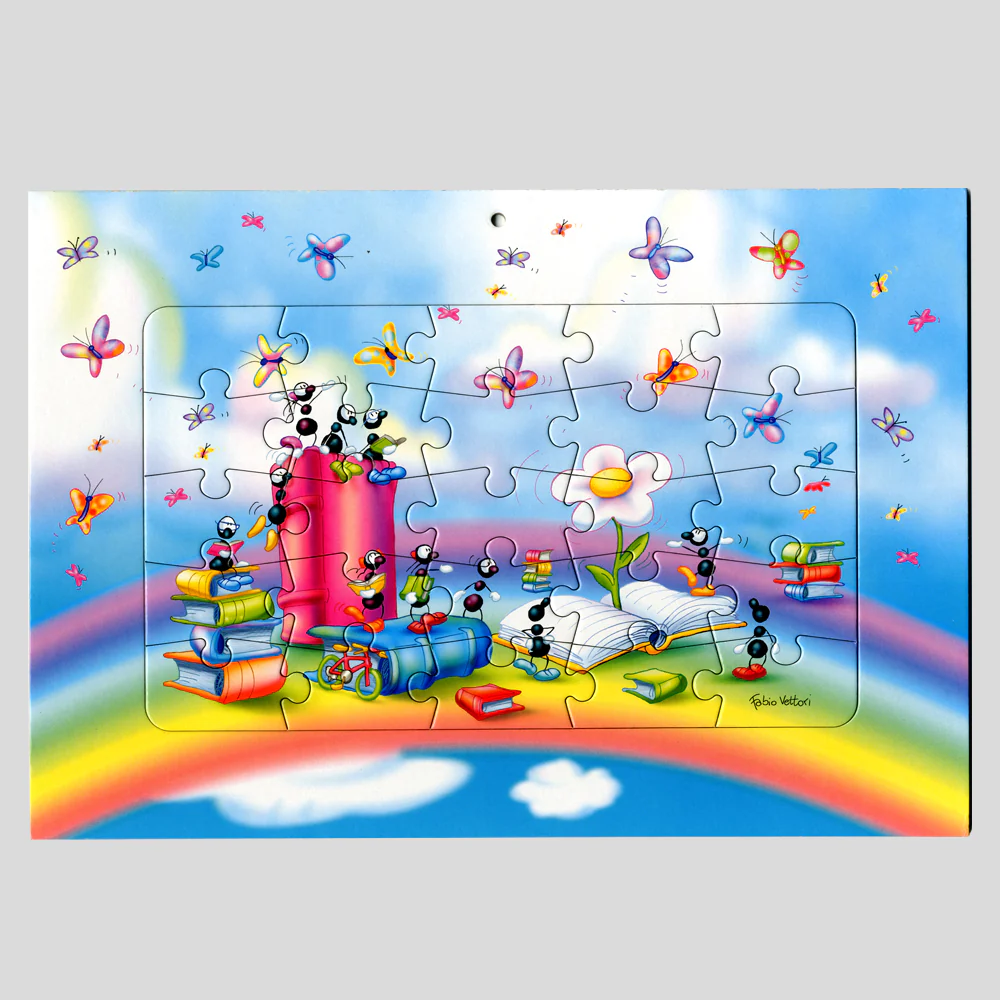 Puzzle bambino 25 pz. "Libri" (FV821-02) - immagine 2