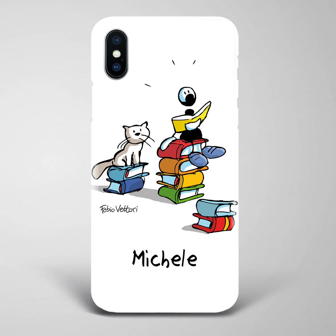 Cover artistica per Smartphone Personalizzata Libri (Maschio) - immagine 5