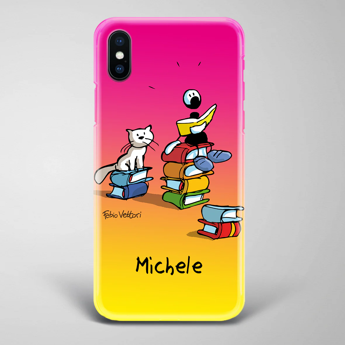 Cover artistica per Smartphone Personalizzata Libri (Maschio) - immagine 6