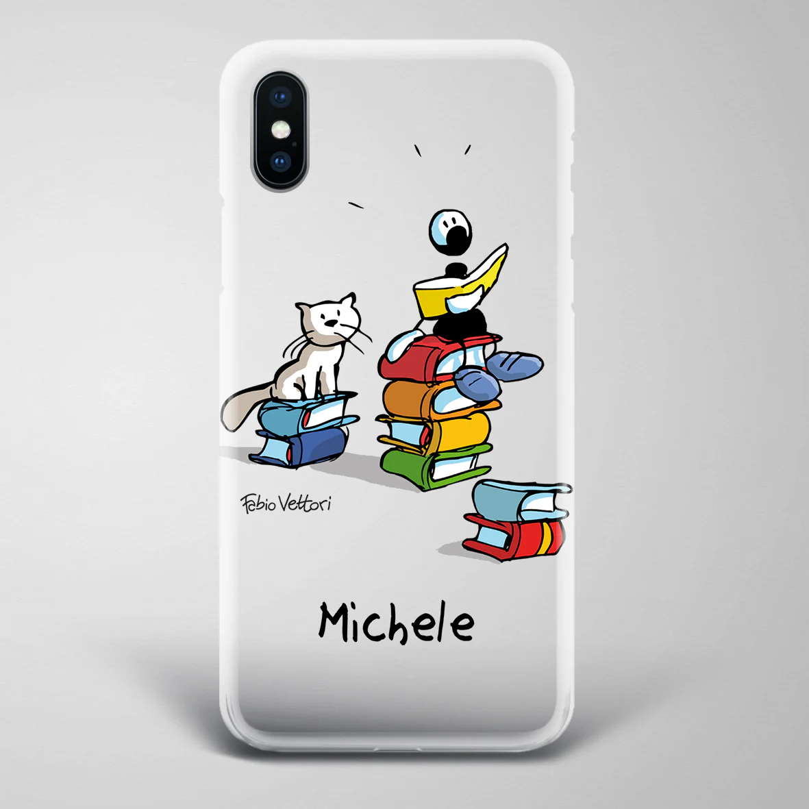 Cover artistica per Smartphone Personalizzata Libri (Maschio) - immagine 7