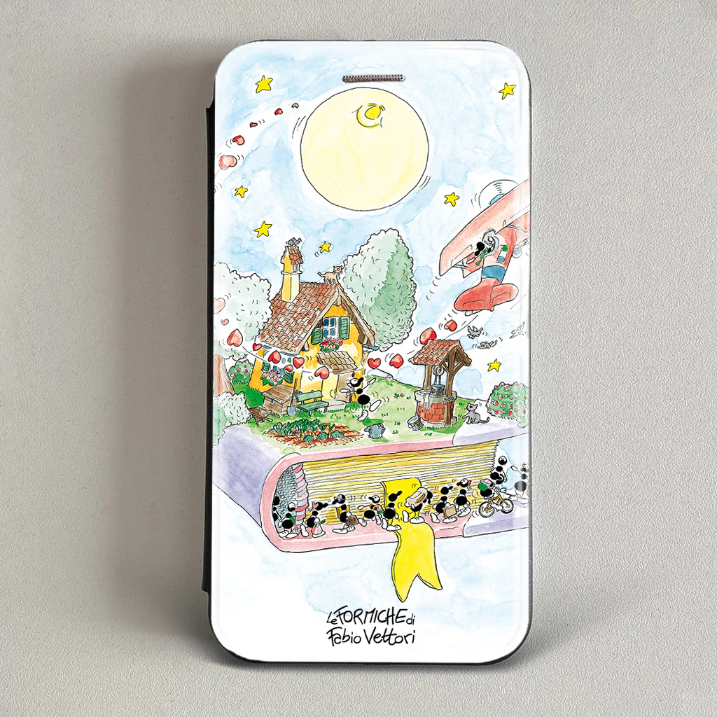 Cover artistica per Smartphone soggetto "Libro" modello con apertura "a Libro" - immagine 3