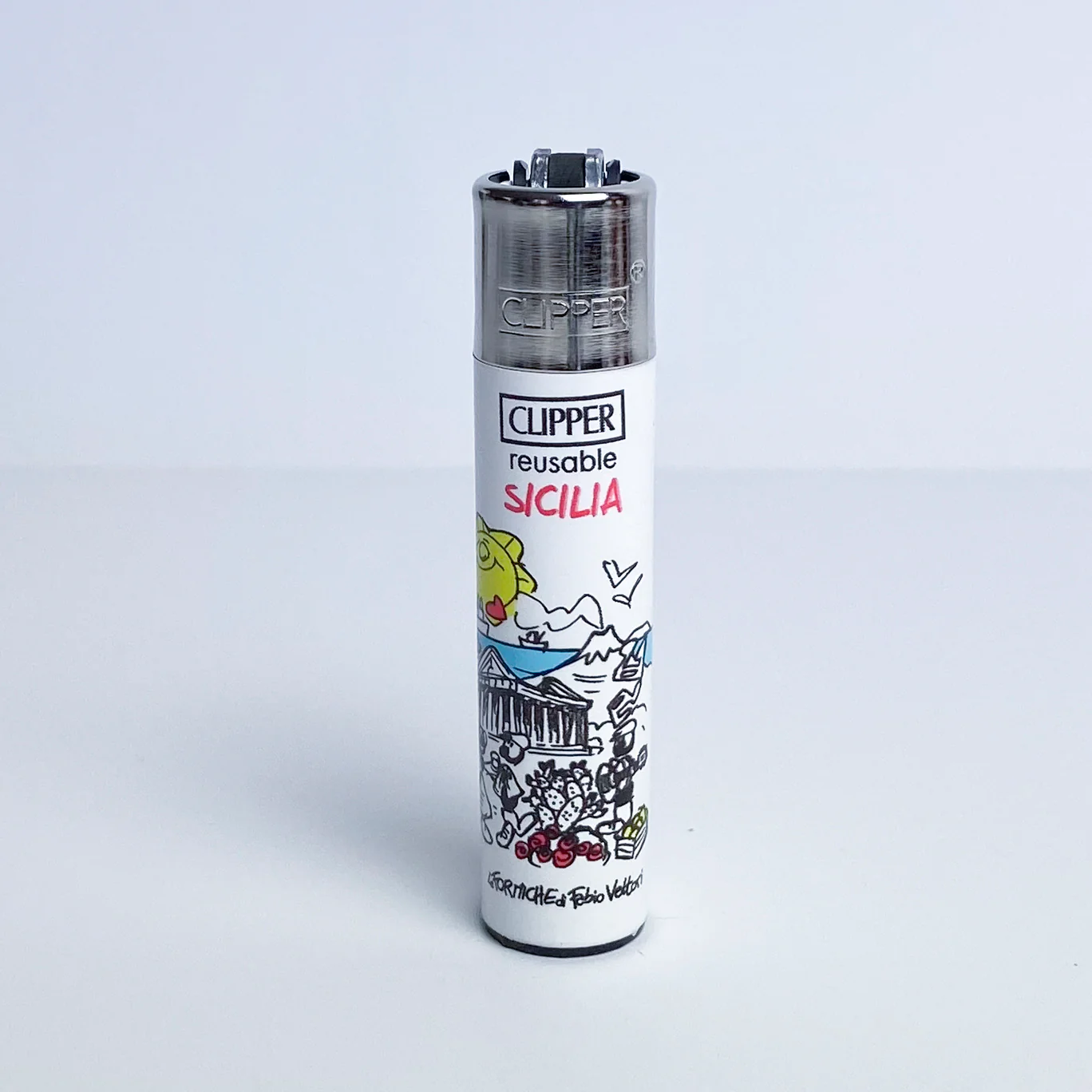 Accendino CLIPPER serie limitata città d'Italia by Fabio Vettori Soggetto "Sicilia"