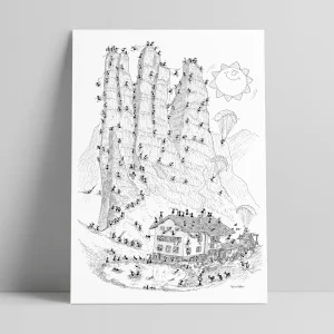 Poster "Torri del Vajolet" 50x70cm