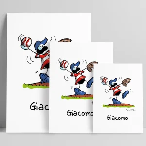 Stampa su poster personalizzata soggetto "Baseball"