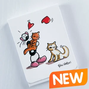 Taccuino block notes magnetico tascabile  Soggetto "Gatti" (FV41-03)