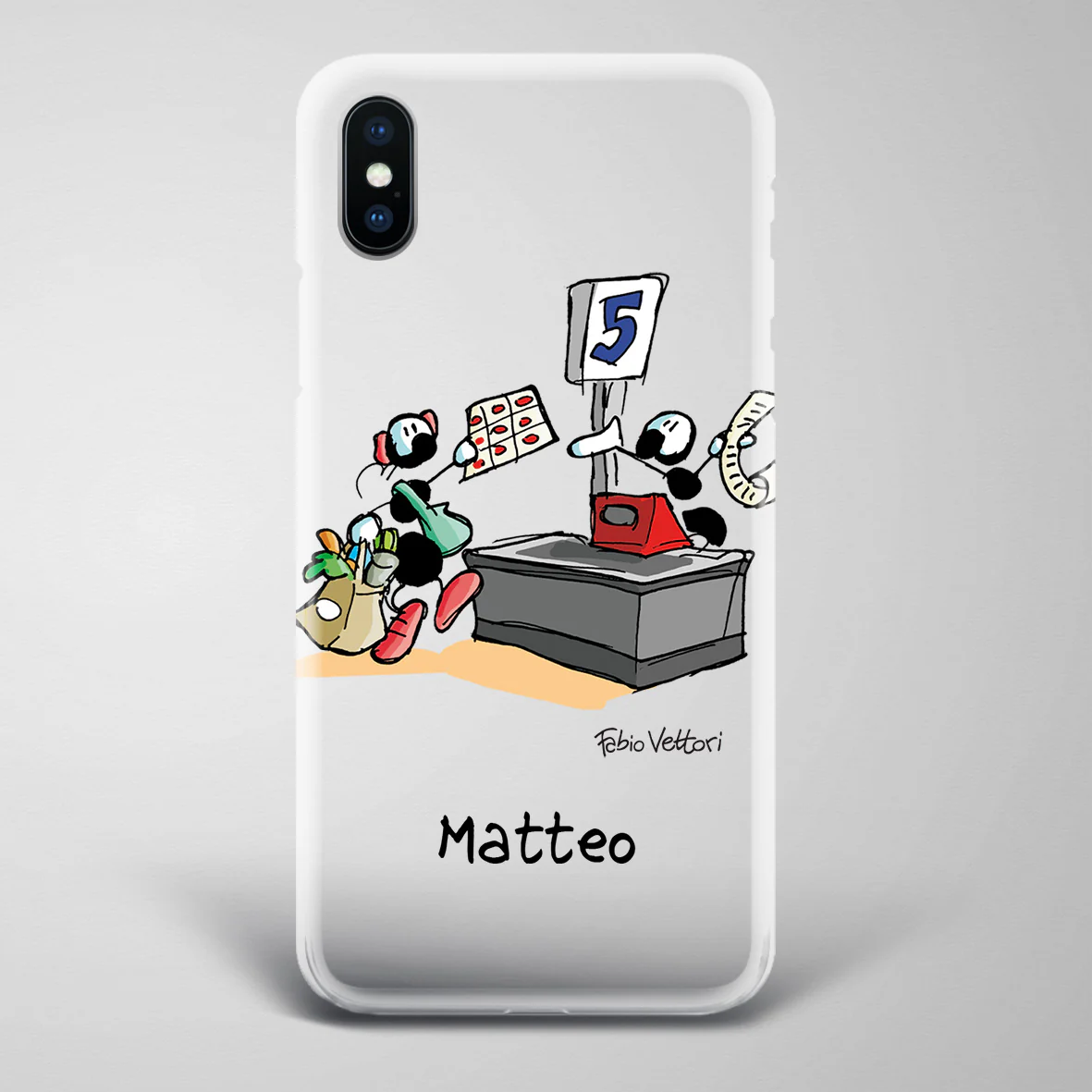 Cover artistica per Smartphone Personalizzata Cassiere - immagine 2