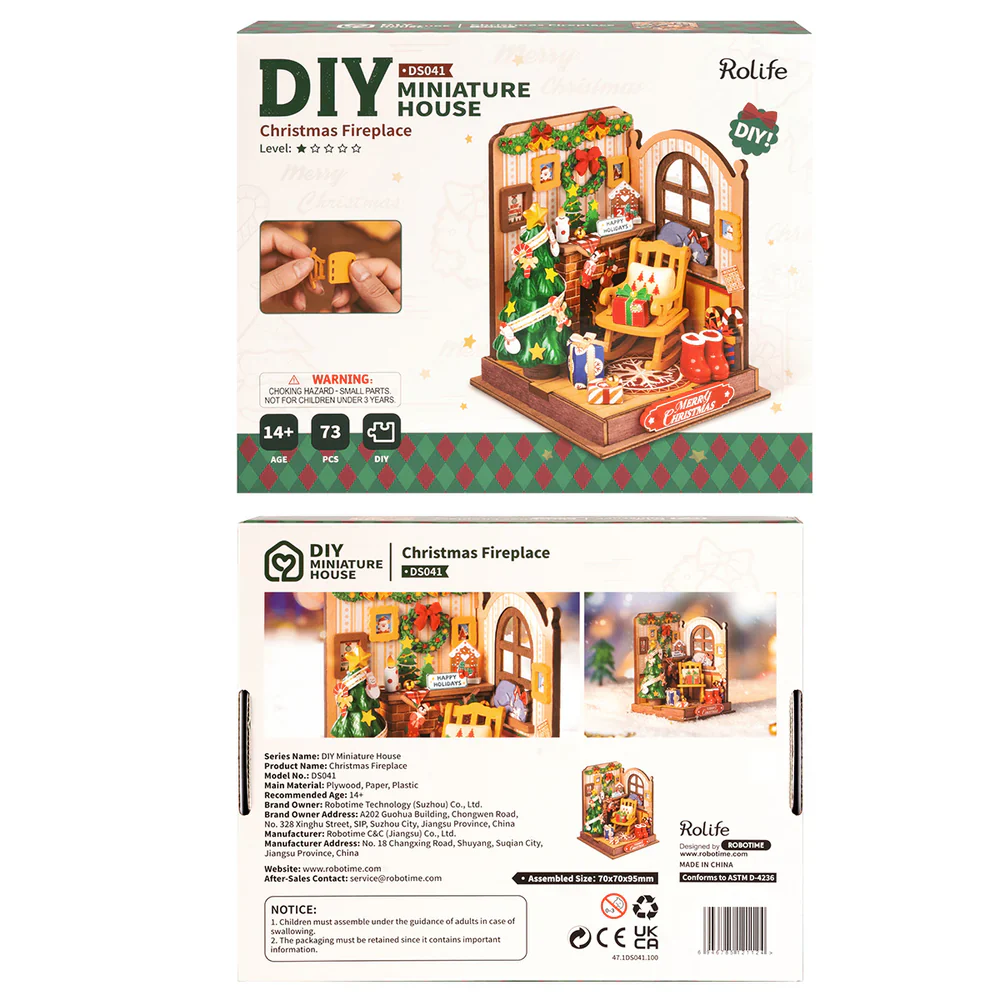 Christmas Fireplace Caminetto - Modellismo Kit fai-da-te - immagine 2