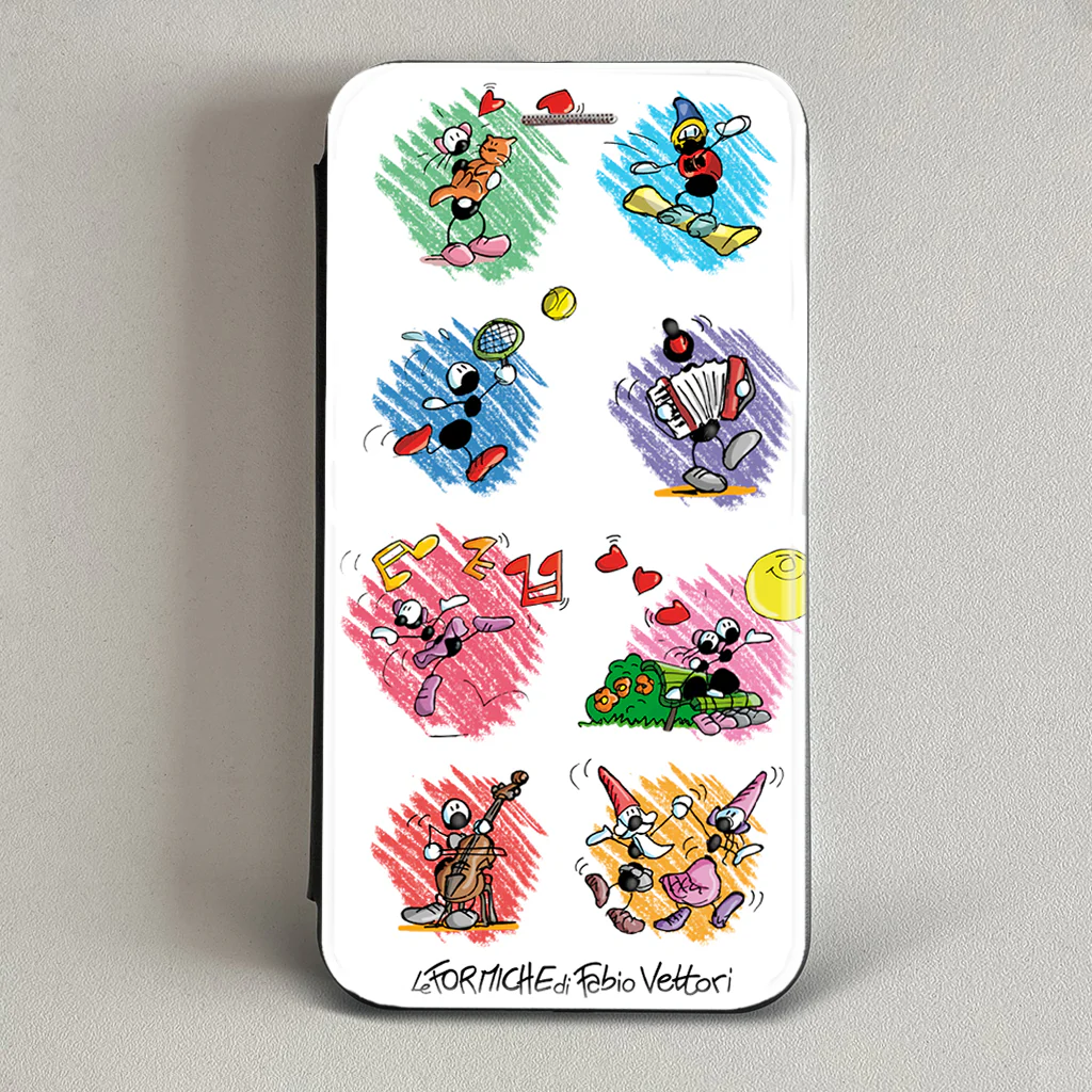 Cover artistica per Smartphone soggetto "Fantasia" modello con apertura "a Libro" - immagine 3