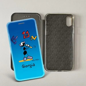 Cover artistica per Smartphone Personalizzata soggetto "Flautista (Femmina)" modello con apertura "a Libro"