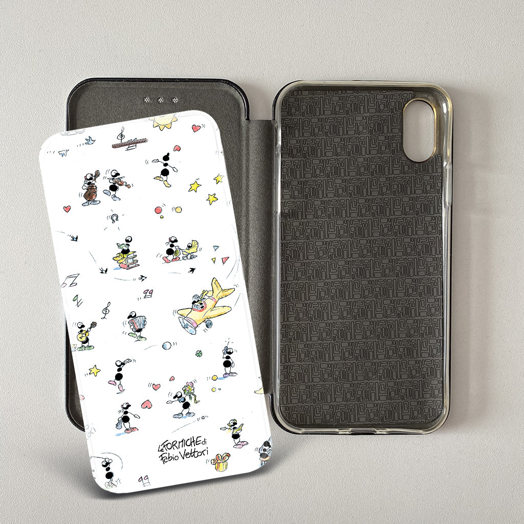 Cover artistica per Smartphone soggetto "Formiche" modello con apertura "a Libro" - immagine 2