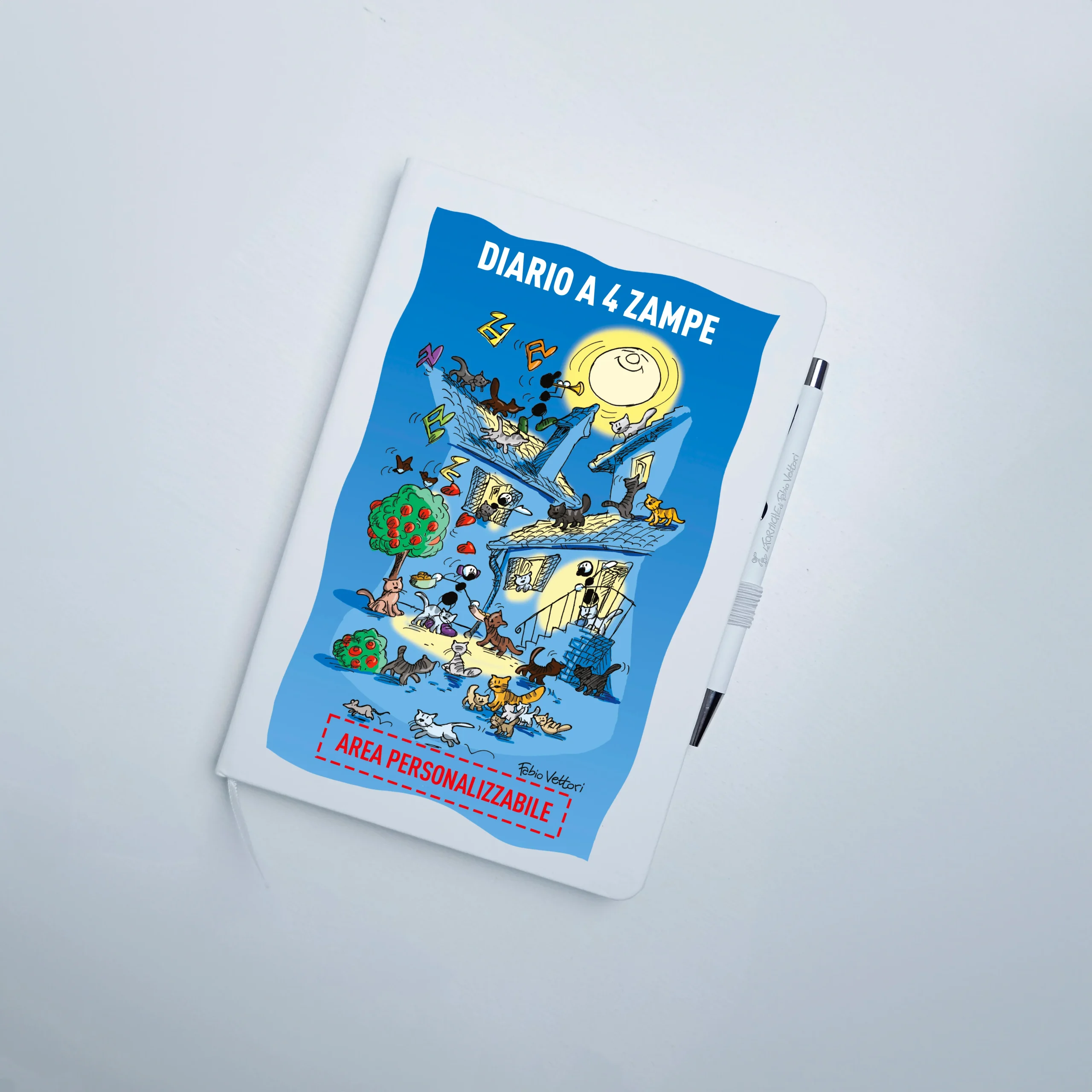 Quaderno A5 Personalizzabile con penna soggetto "Diario a 4 Zampe - Gatti" - immagine 7