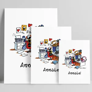 Stampa su poster personalizzata soggetto "Impiegata/o"