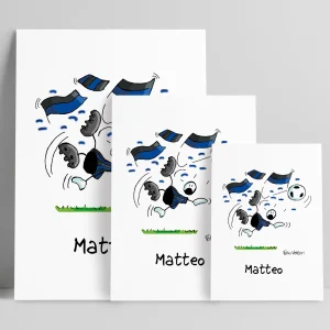 Stampa su poster personalizzata soggetto "Neroazzurro"