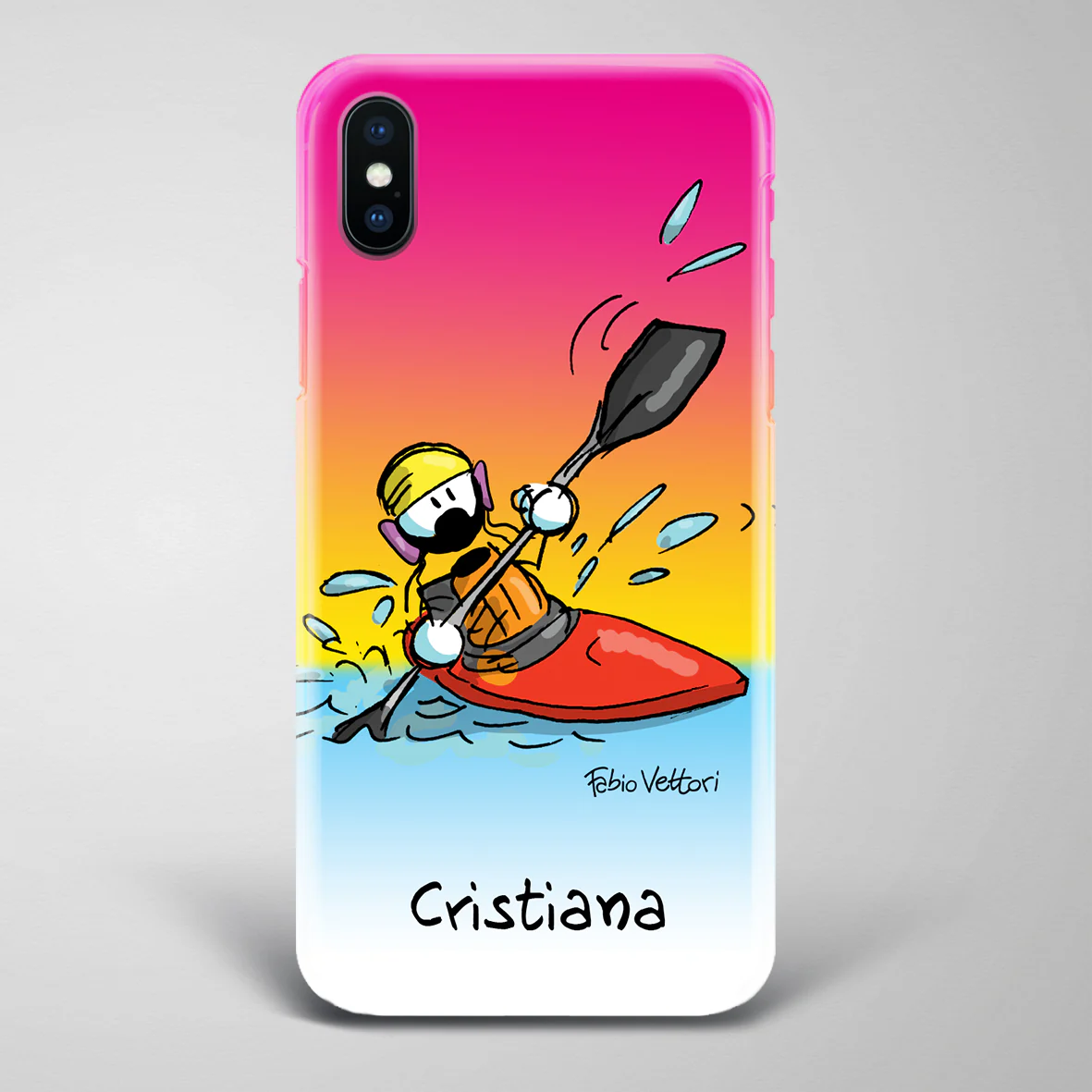 Cover artistica per Smartphone Personalizzata Kayak (Femmina) - immagine 2