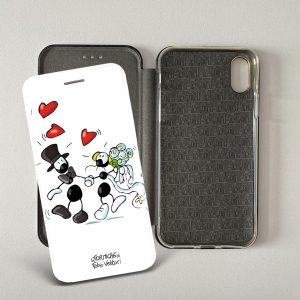 Cover artistica per Smartphone soggetto "Nozze" modello con apertura "a Libro"