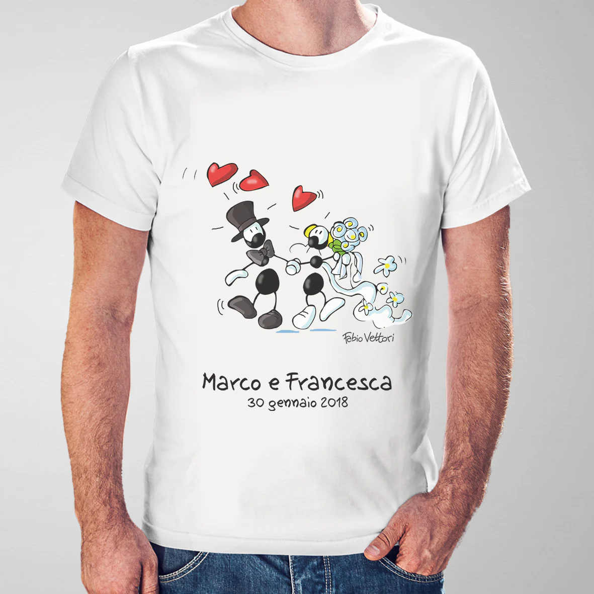T-Shirt Personalizzata "Nozze"
