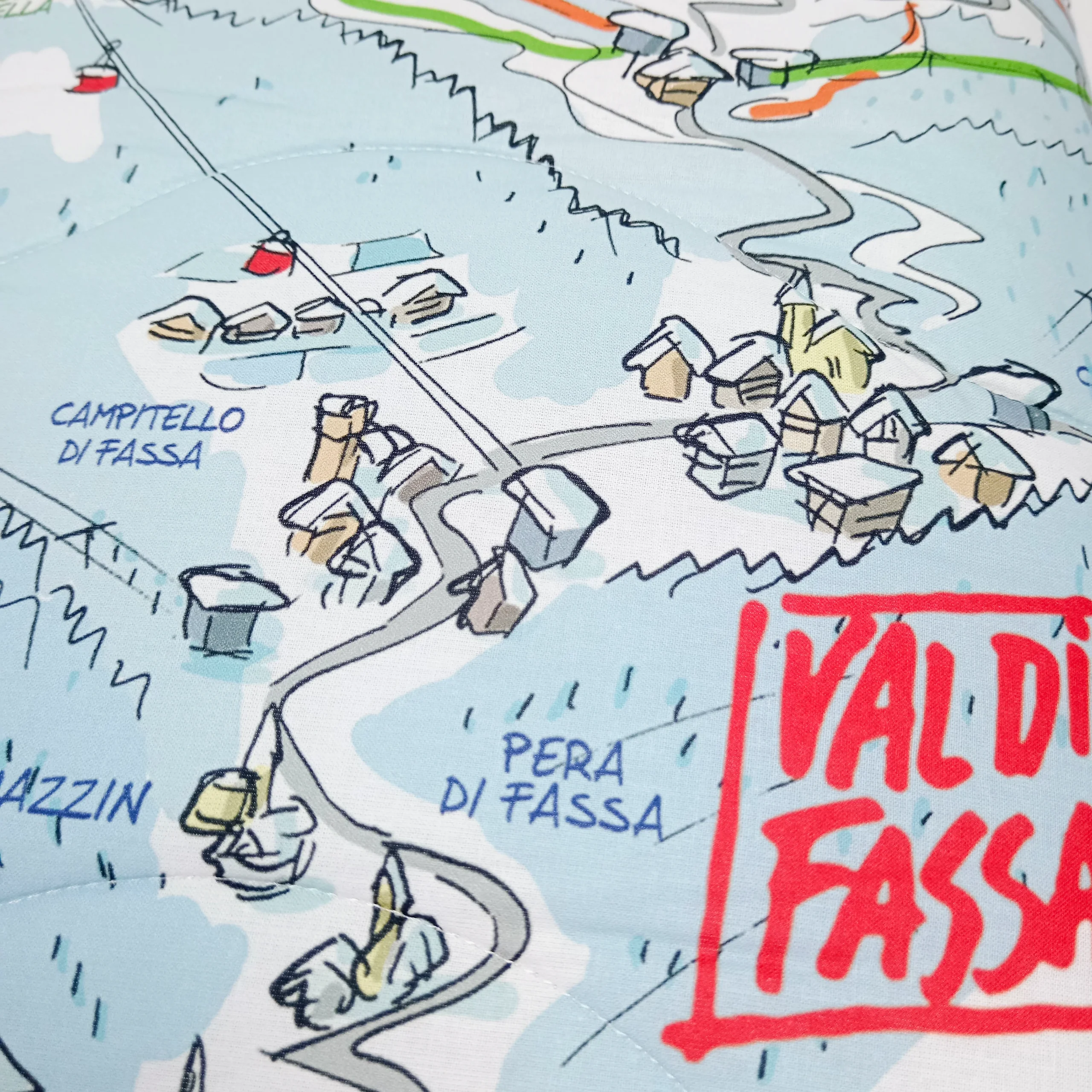 Plaid trapuntato imbottito soggetto "Sellaronda" - immagine 5