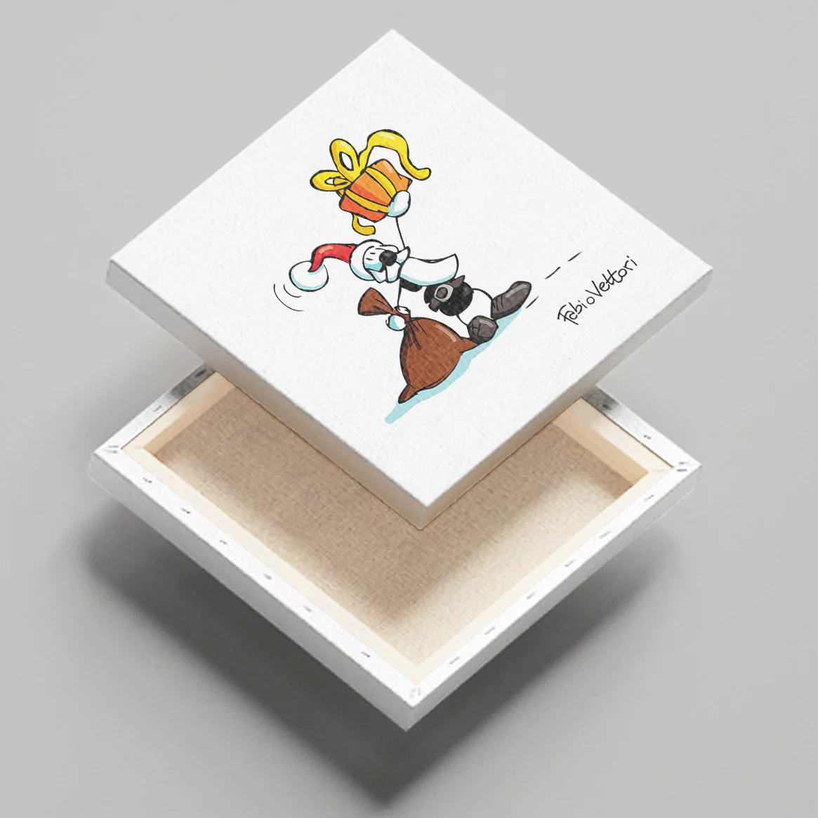 Tela "Babbo Natale" 20x20 cm - immagine 3