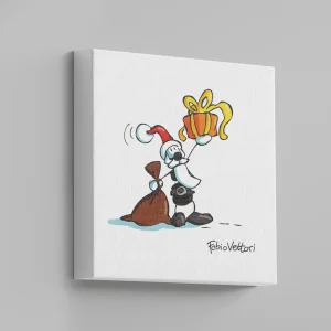 Tela "Babbo Natale" 20x20 cm