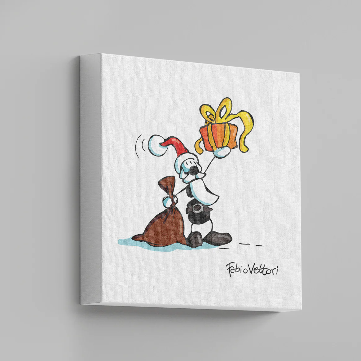 Tela "Babbo Natale" 20x20 cm - immagine 2
