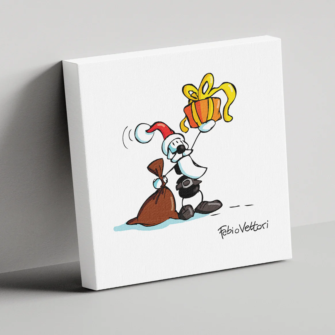 Tela "Babbo Natale" 20x20 cm - immagine 4