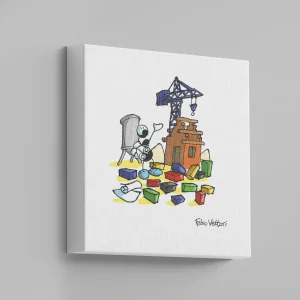 Tela "Costruttore" 20x20 cm