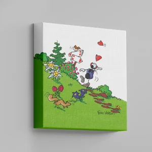 Tela "Fiori delle Dolomiti" 20x20 cm