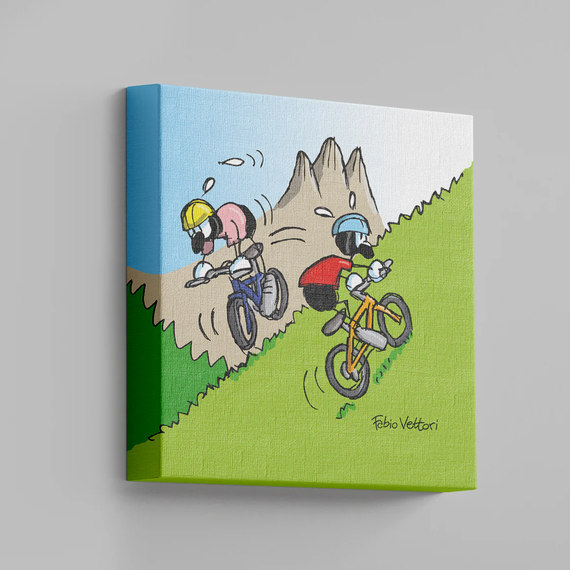 Tela "Mountain Bike" 20x20 cm