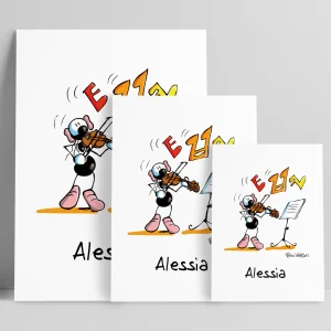Stampa su poster personalizzata soggetto "Violinista Femmina"