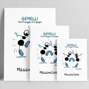 Stampa su poster personalizzata soggetto "Zodiaco - Gemelli"