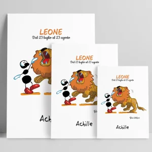 Stampa su poster personalizzata soggetto "Zodiaco - Leone"